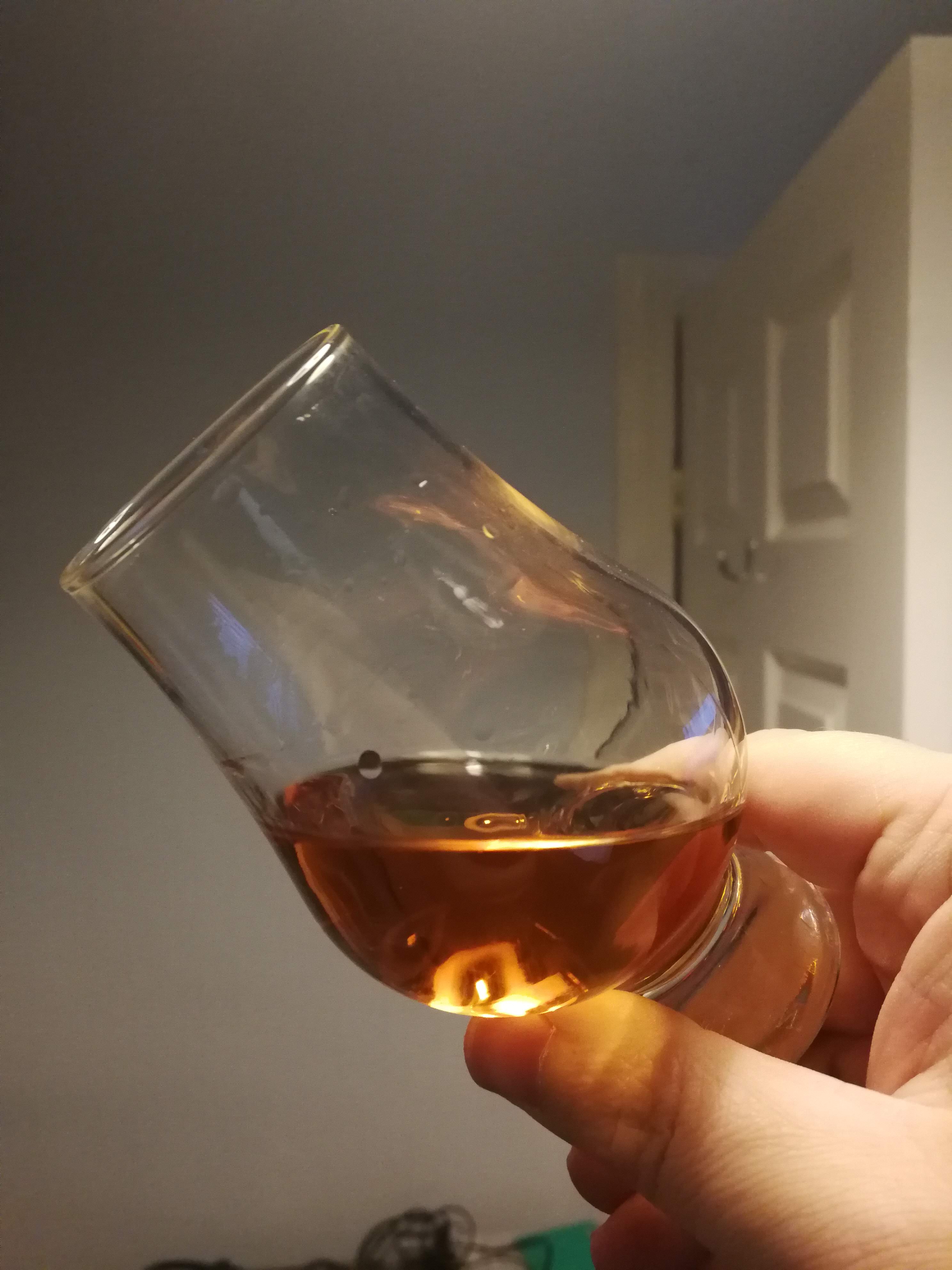 The whisky in a glass